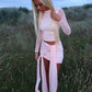 Pink mesh sleeve multi-way co-ord