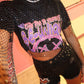Black Diamanté cover up top