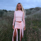 Pink mesh sleeve multi-way co-ord