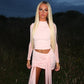 Pink mesh sleeve multi-way co-ord