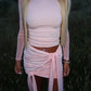 Pink mesh sleeve multi-way co-ord