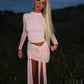 Pink mesh sleeve multi-way co-ord
