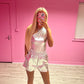 Silver metallic shorts