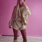 Taupe long sleeve playsuit
