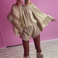 Taupe long sleeve playsuit