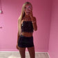 Black disc sequin top