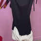 Black and white bow front mini dress
