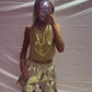 Gold metallic shorts